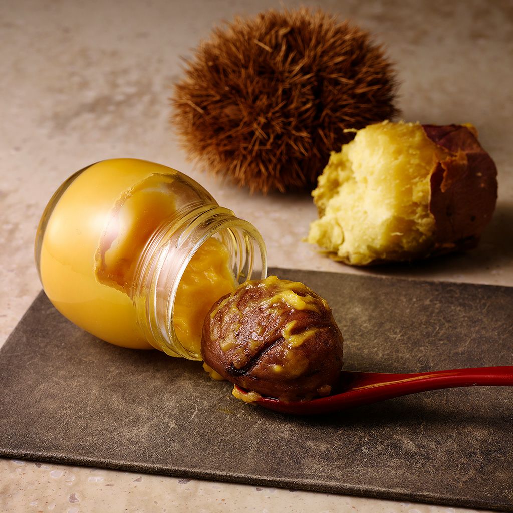 まるごと丹波栗入り蜜芋プリン